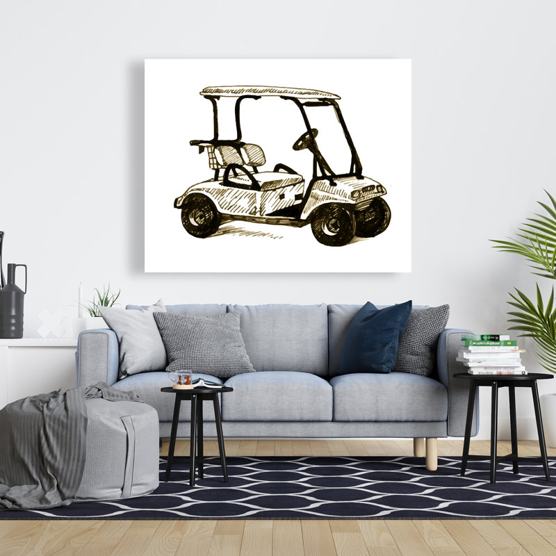 Illustration de golf sur toile | Loisirs Sports Home Decor