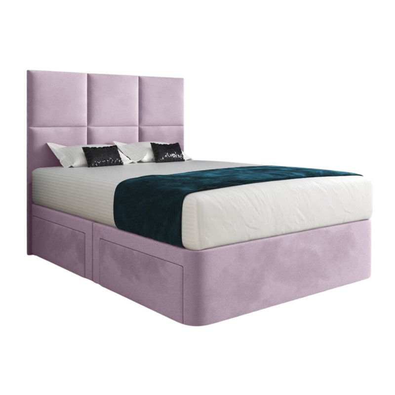 Anatoly Upholstered Bed, Small Single (2'6), Pink