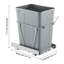 Open Pull Out Rubbish Bin - 33.1L