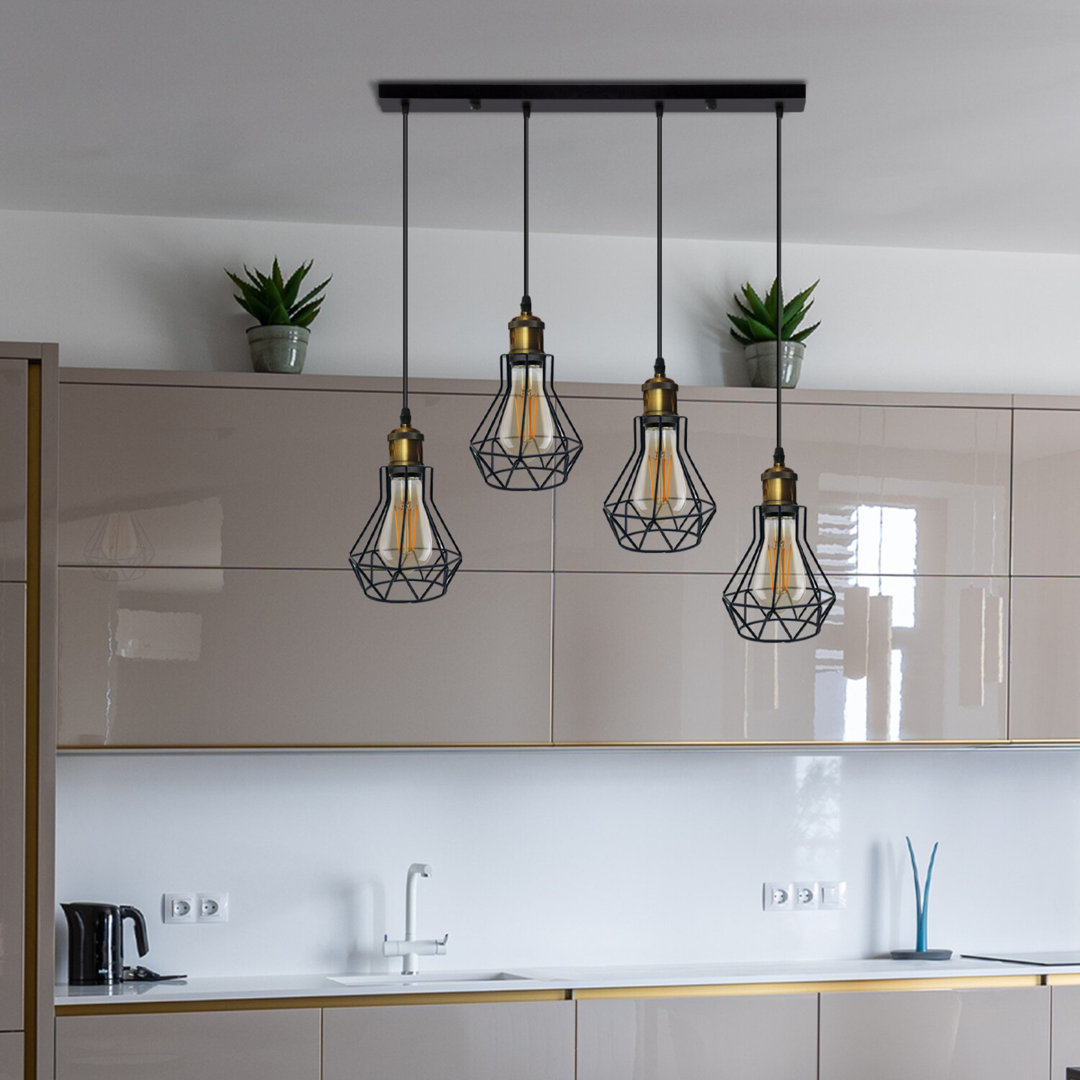 Audette 4-Light Kitchen Island Dome Pendant