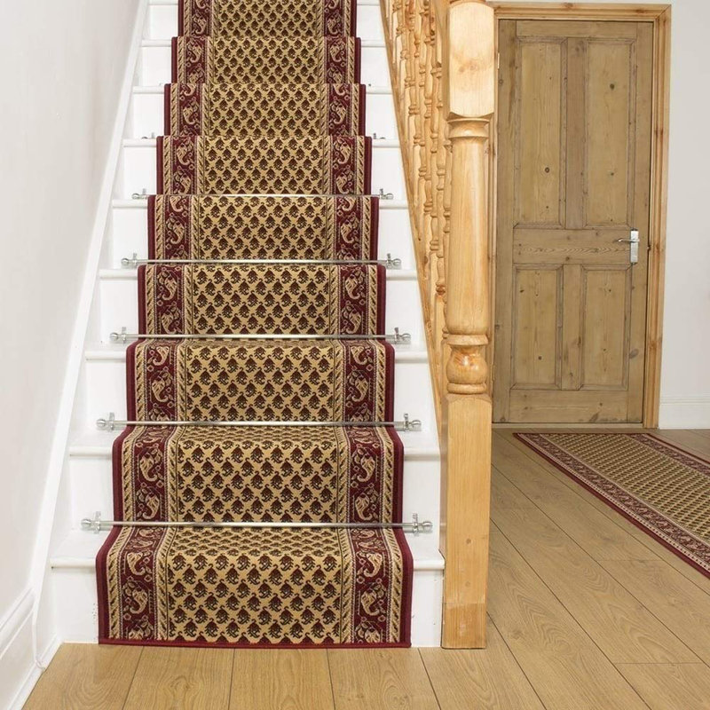 Acree Looped Cream Stair Runner, Runner 840cm x 100cm