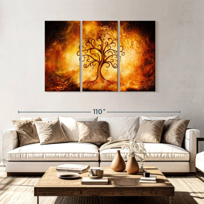 Arbre de vie cosmique Harnek, H 48 po x l 74 po