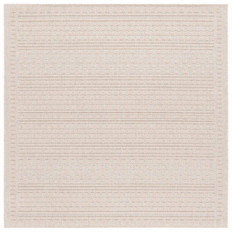 Milos Performance Striped Indoor/Outdoor Area Rug, Square 6'7"