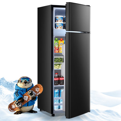 2.9 Cu.Ft Compact 2-Door Mini Fridge with Separate Top Freezer & Bottom Refrigerator, 7-Level Precision Adjustable Thermostat, Energy Saving Quiet Sma | Fridge.com
