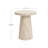 Stone Pattern Manufactured Wood 19.7-Inch Tall Round End and Side Table