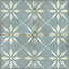Carreau de mosaïque floral auto-adhésif en vinyle 6 po x 6 po-113880915