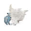 Figurine réaliste de crabe ermite avec coquille blanche-181010307-181010305