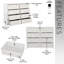 Commode 8 tiroirs avec tiroirs en tissu-1066286170