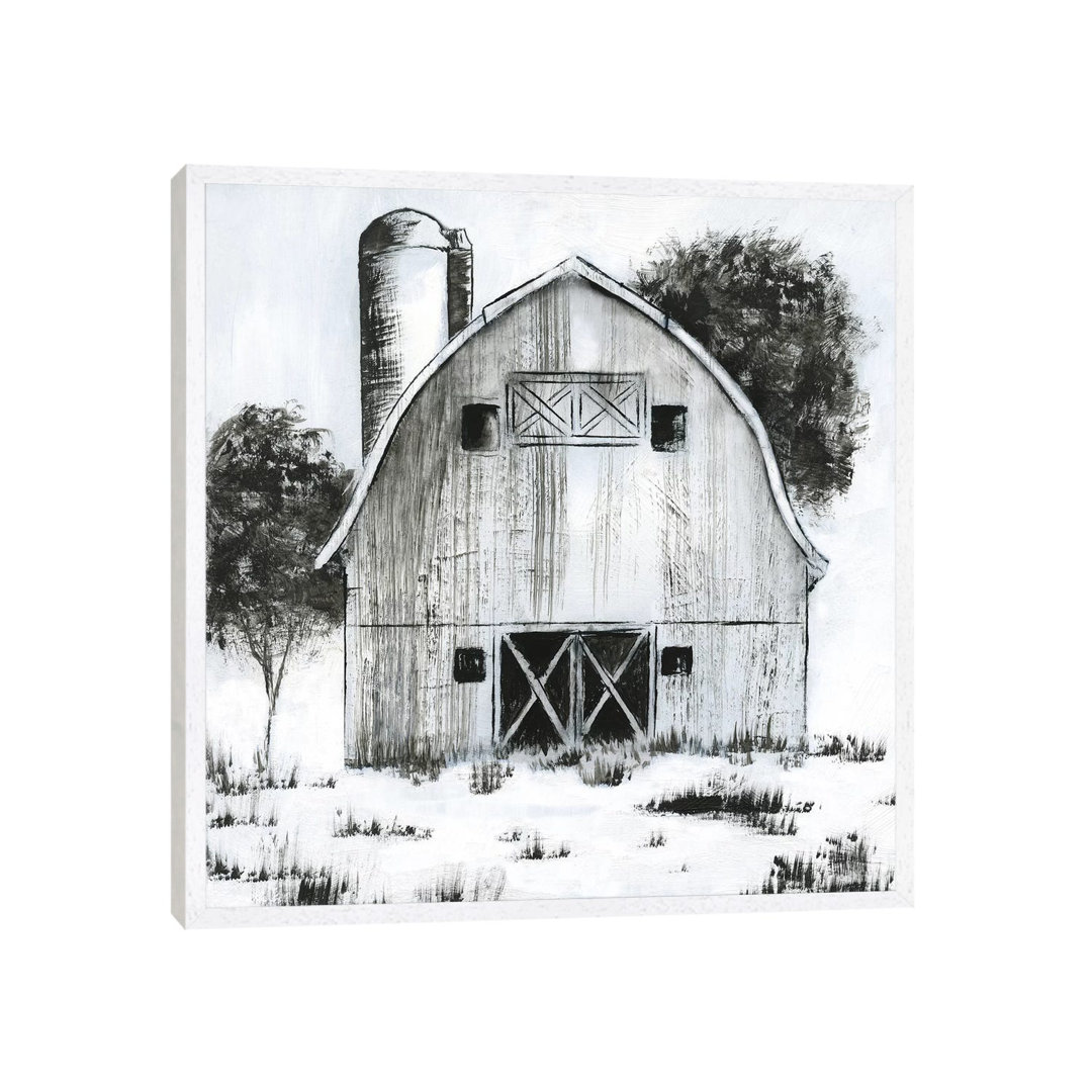 Black & White Barn I by Nan - Graphic Art Print on Canvas