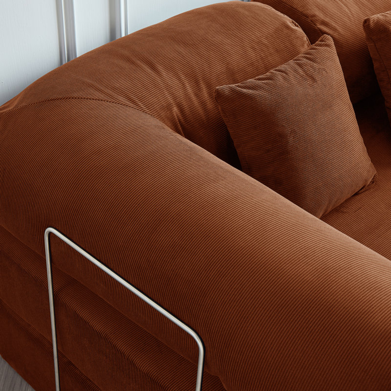 Canapé-lit rabattable modulaire pliable, Café