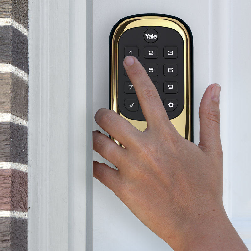 Yale B1L Lock Keypad Deadbolt, Bright Brass