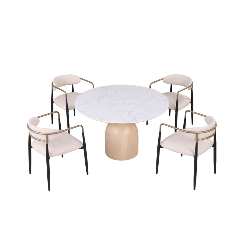 Ensemble de table de salle à manger 5 pièces Hillard