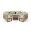 Circular Modular Outdoor 5 - Piece Teak Conversation Set-1576021693