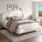 Upholstered Bed Frame With Wingback Headboard