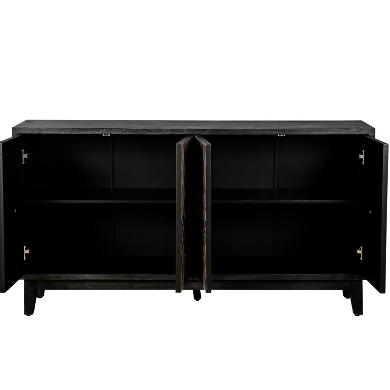 Rebecka Wooden Storage Cabinet, Antique Brown