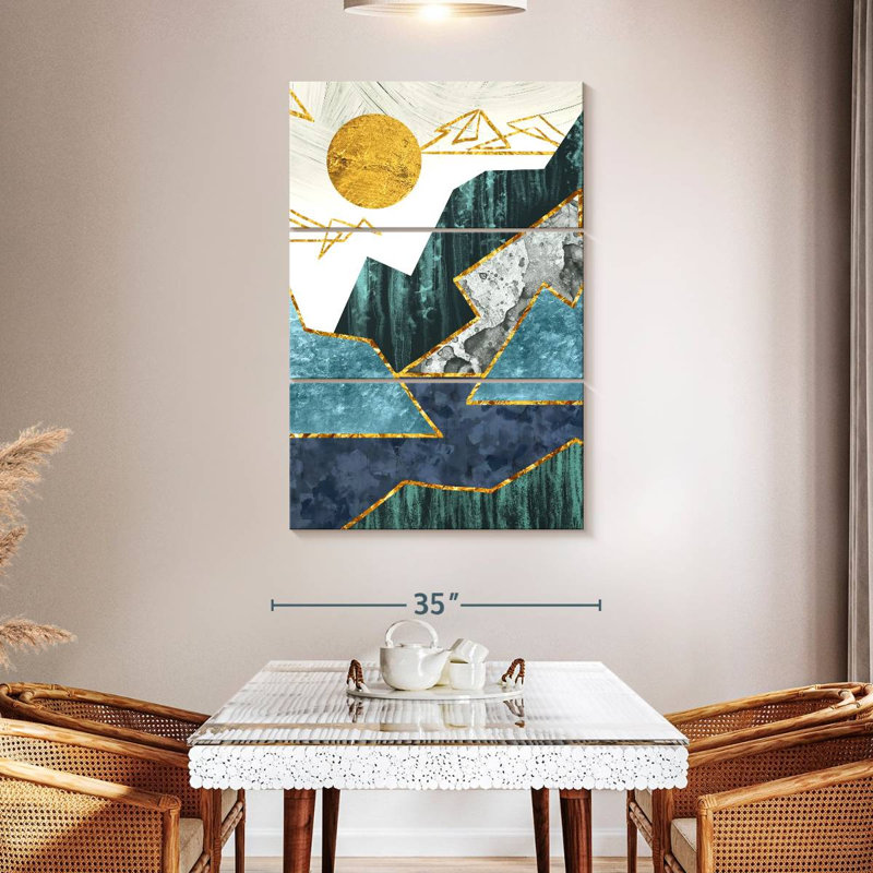 Avery Sun Over Abstract Landscape, 50" H x 32" W
