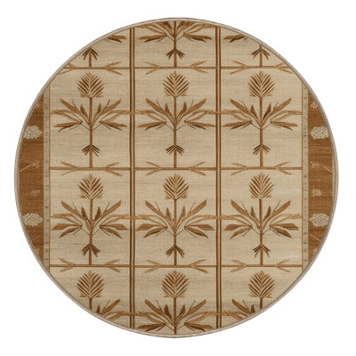 Machine Washable Art Deco Brown Area Rug