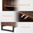 Modern 72" Tall Bookcase With 4 Drawers And Open Book Shelfs, Library Book Shelf With Storage Cabinet And Glass Doors, Wood Freestanding Bookshelves For Home Office, Living Room, Brown-640749685