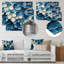 Décoration murale blanche et bleue «Silence Of Perception I» - Collages abstraits en métal-731528571