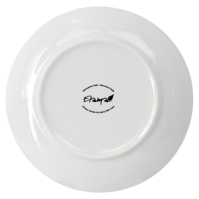 Ensemble d'assiettes à salade rondes en porcelaine 12 pièces Latitude Run® Professional Kitchen