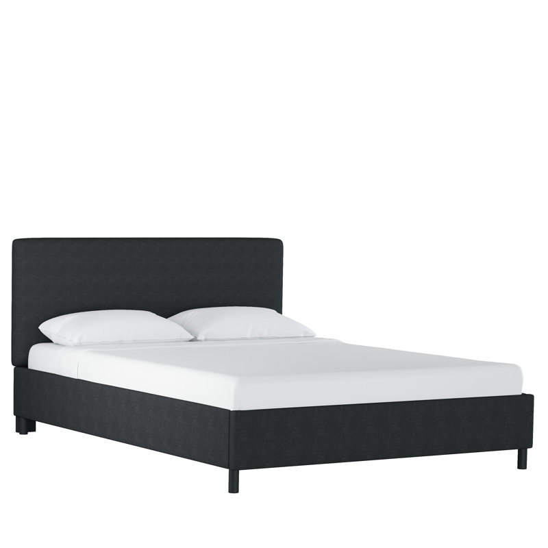 Eisley Upholstered Standard Bed, Twin, Classic Linen Black
