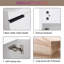 Meuble-lavabo mural moderne de 16 pouces avec portes à fermeture douce et lavabo en céramique, conception flottante compacte pour les petites salles de bain, salles d'eau