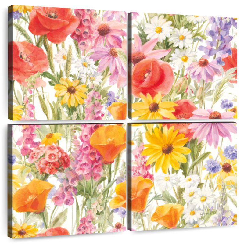 Harnek Wildflowers In Bloom Pattern I, 18" H x 18" W