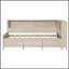 Lit de jour en bois avec tablettes de rangement et 3 tiroirs, alliant confort et rangement pratique pour les maisons modernes-504129508