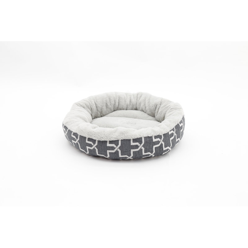 Tara Round Cat Cuddler Bed, Grey