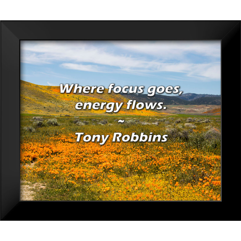 Citation de Tony Robbins: Où va la concentration, l'énergie circule.