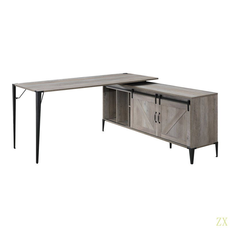 Bureau d'écriture avec armoire Zakawani, Chêne