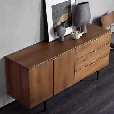 Armoire d'entrée scandinave en bois massif rétro