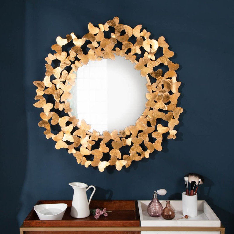 Aureo Metal Circle Wall Mirror