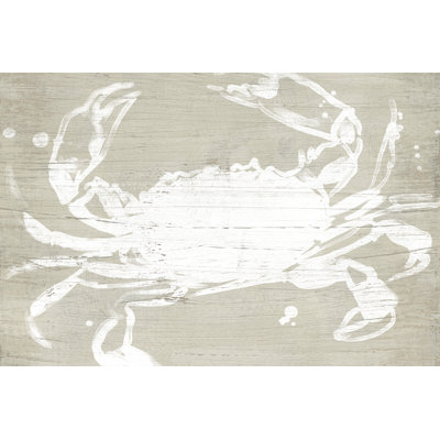 Weathered Crab I by June Erica Vess - Painting on Canvas