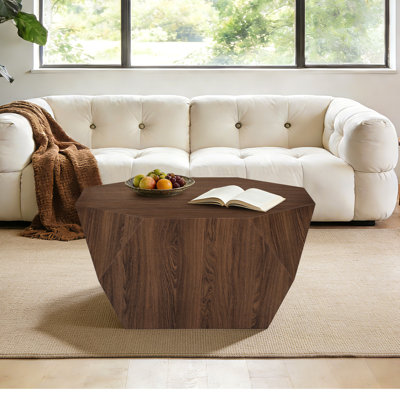 Table basse à tambour en bois