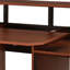 Bureau Cherry Workespace pour la musique - Design sophistiqué, plateau de table de 18 mm d'épaisseur, passe-câbles multiples, plateau de rangement fini pour la table de travail