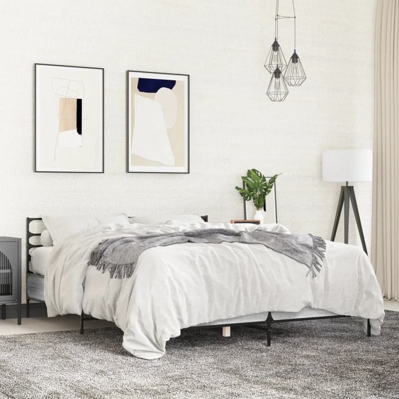 Achillefs Bed, Grey Sonoma, Double (4'6)
