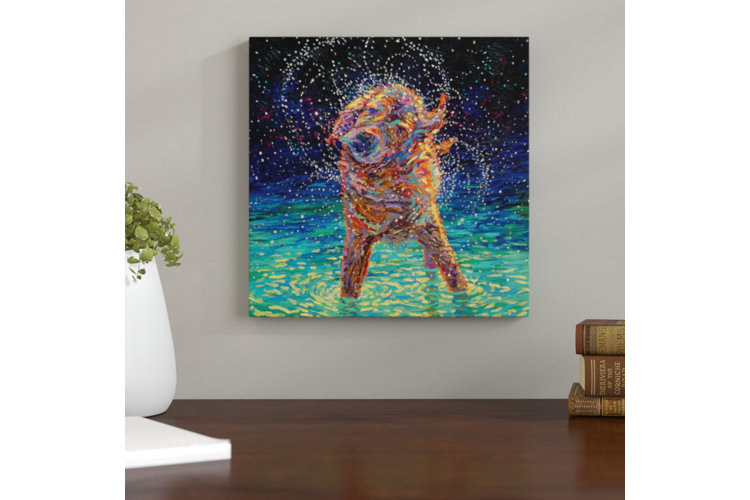 'Moonlight Swim' by Iris Scott - Wrapped Canvas Print