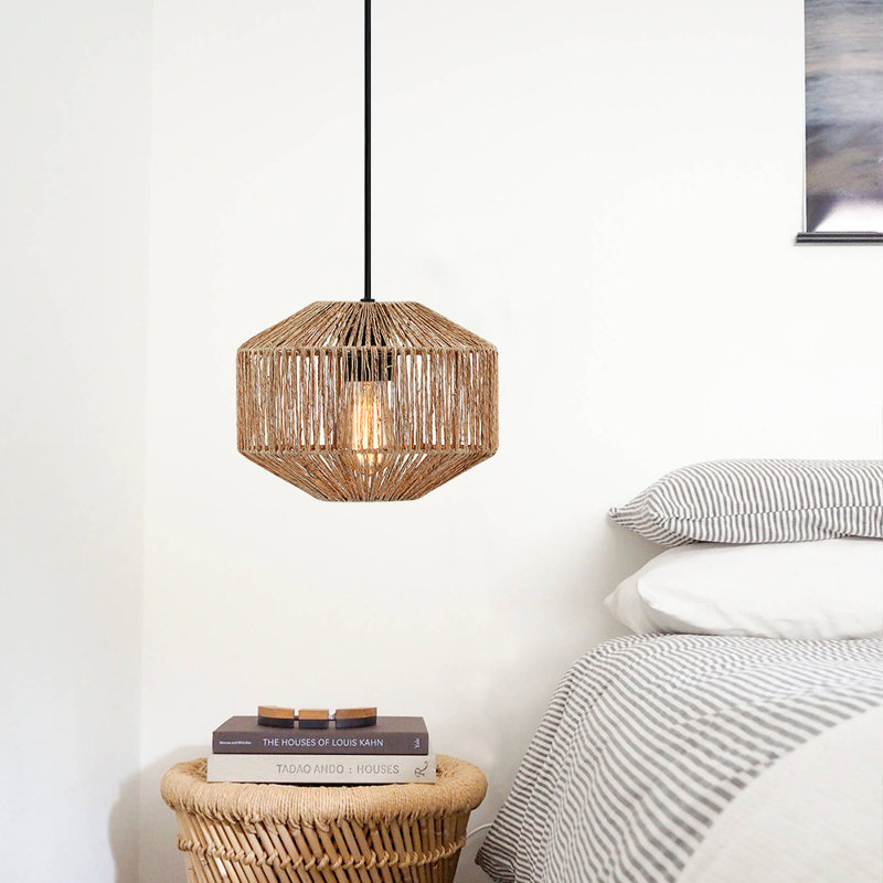 Mini-luminaire suspendu Yingst Bohemian Natural