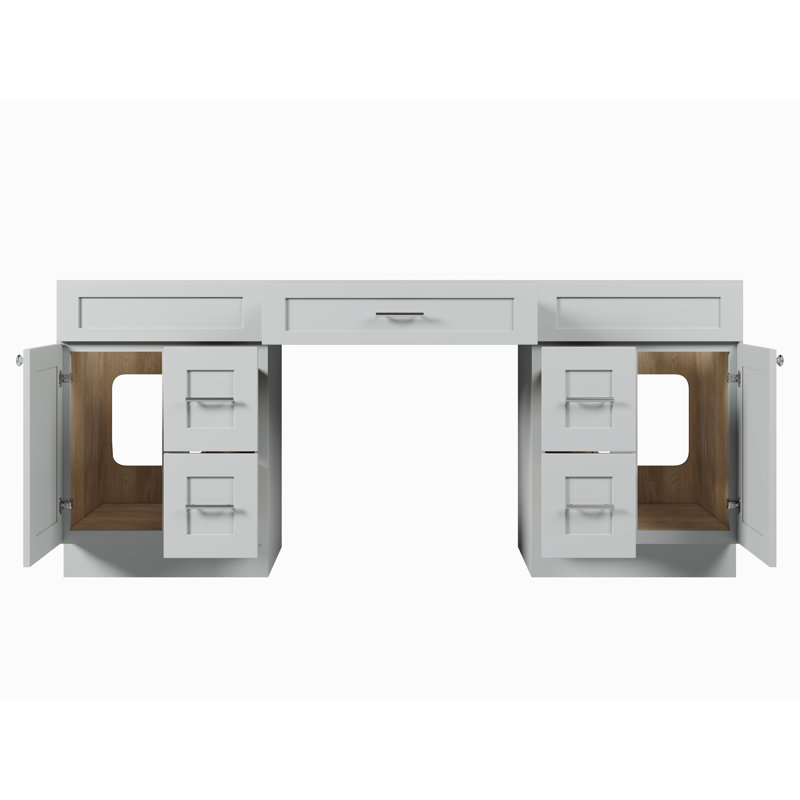 Base de meuble-lavabo double 78 po seulement, Gris