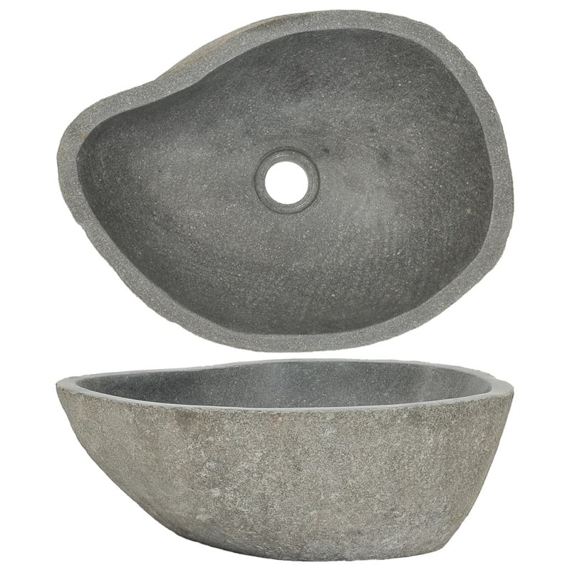 Natural River Stone Oval Bathroom Sink