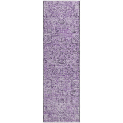 Premium Machine Washable Cerrito AMF611 Lilac Rug