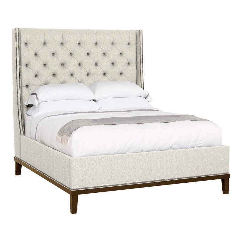 Michael Weiss Queen Upholstered Panel Bed, Havana, Nomad Snow Crypton® Chenille, Yes