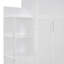 Lit escamotable double pleine grandeur avec tablettes, tiroirs et lumières DEL, blanc-863445495-863445488