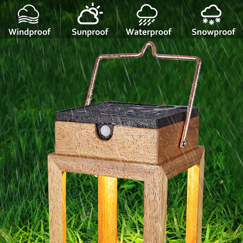 Motion Sensor Solar Table Lamp Outdoor Waterproof