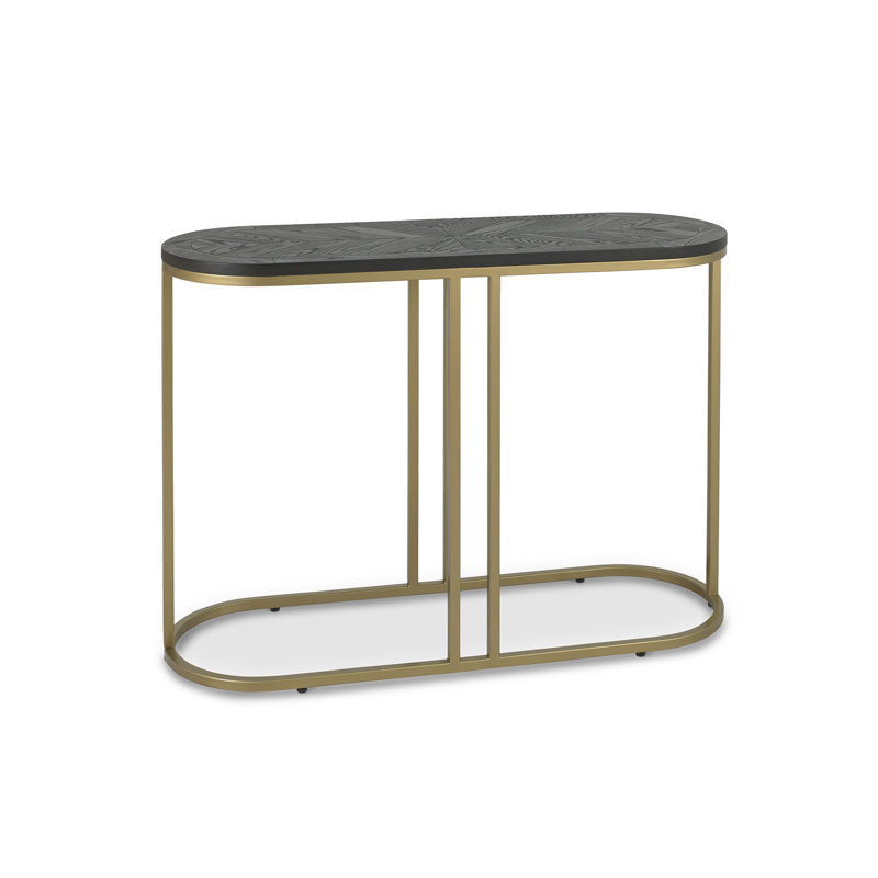 Arelly 110.4cm Console Table, Peppercorn Ash, Gold
