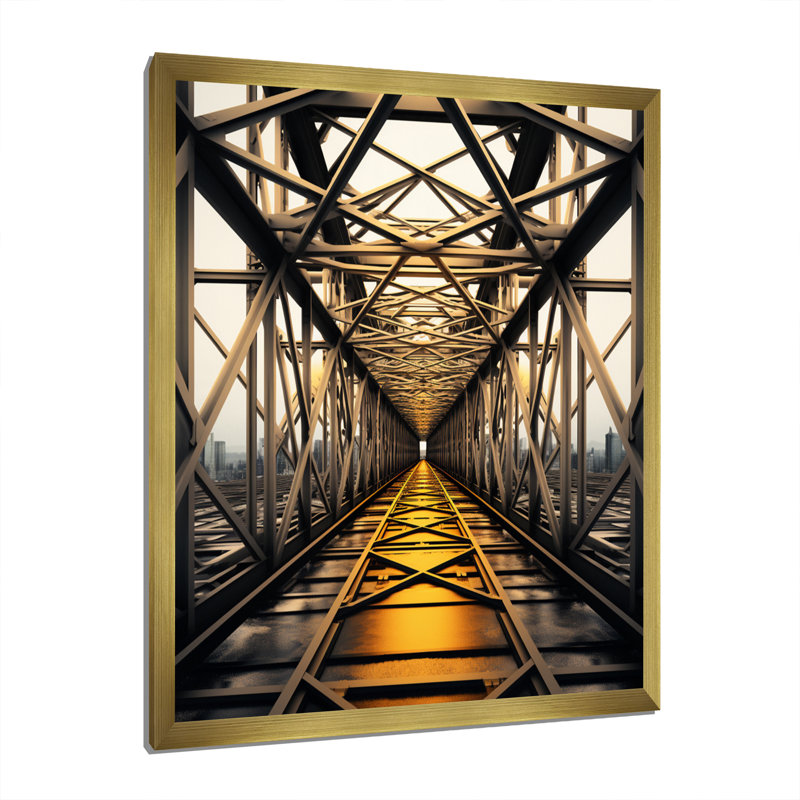 Impression sur toile Bowdens Power Plants Powerful Energies IV, H 44 po x l 34 po x P 1,5 po, Encadrement doré