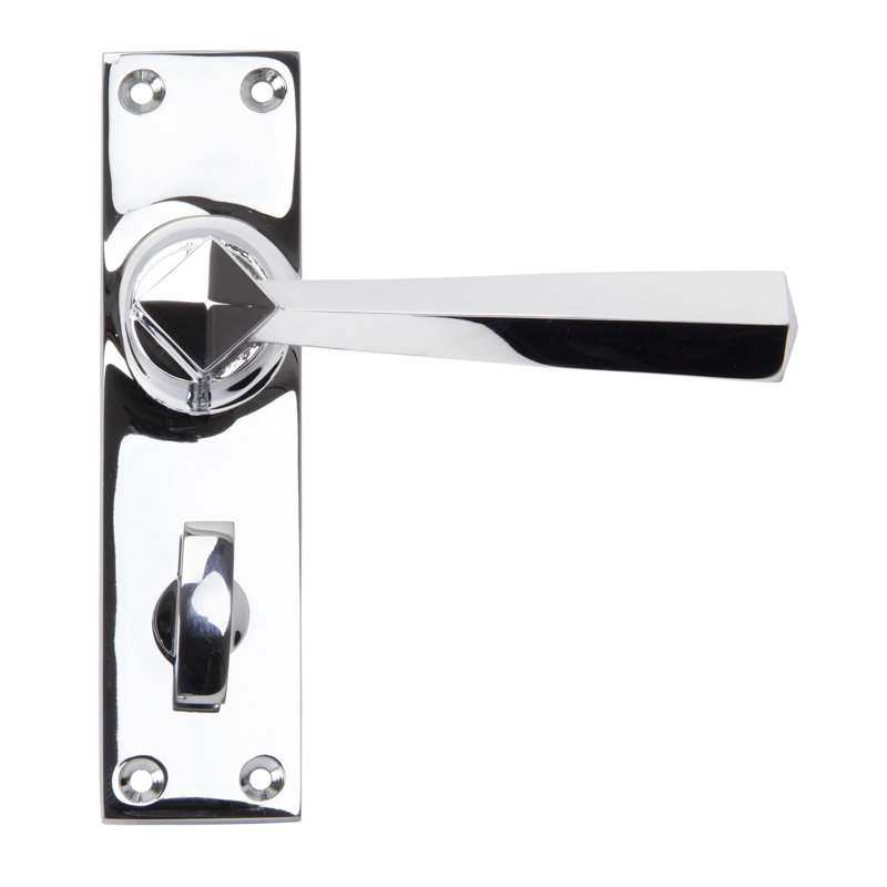 Straight Double Dummy Door Handle, Polished Chrome