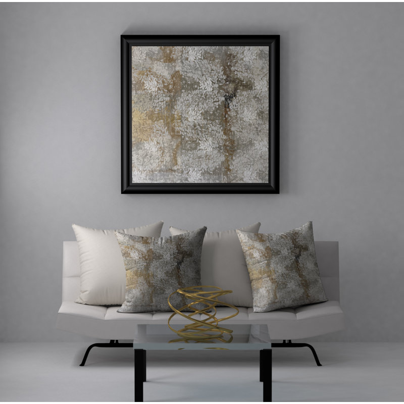 Abstract Throw Pillow, 18" H x 18" W