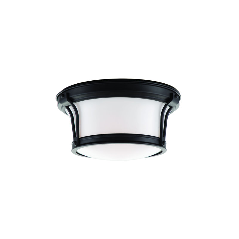 Newport Flush Flush Mount, Aged Brass, 5.25"H x 10" Dia.